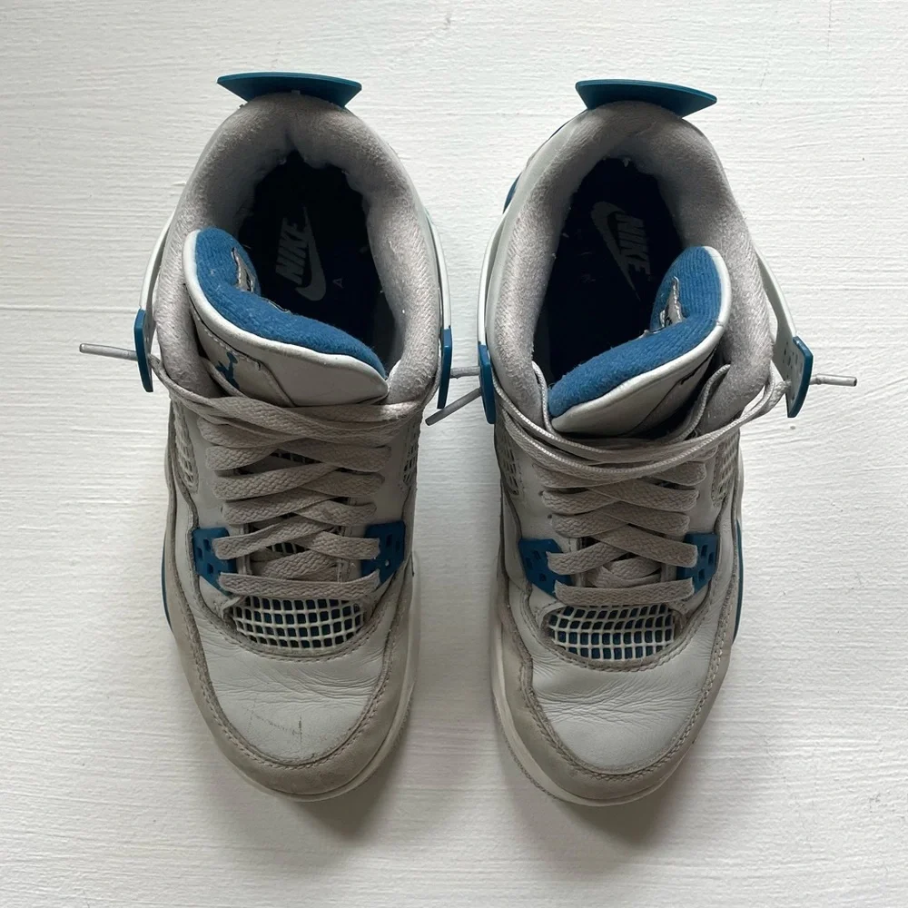 Nike Jordan 4 white and blue 5.5Y